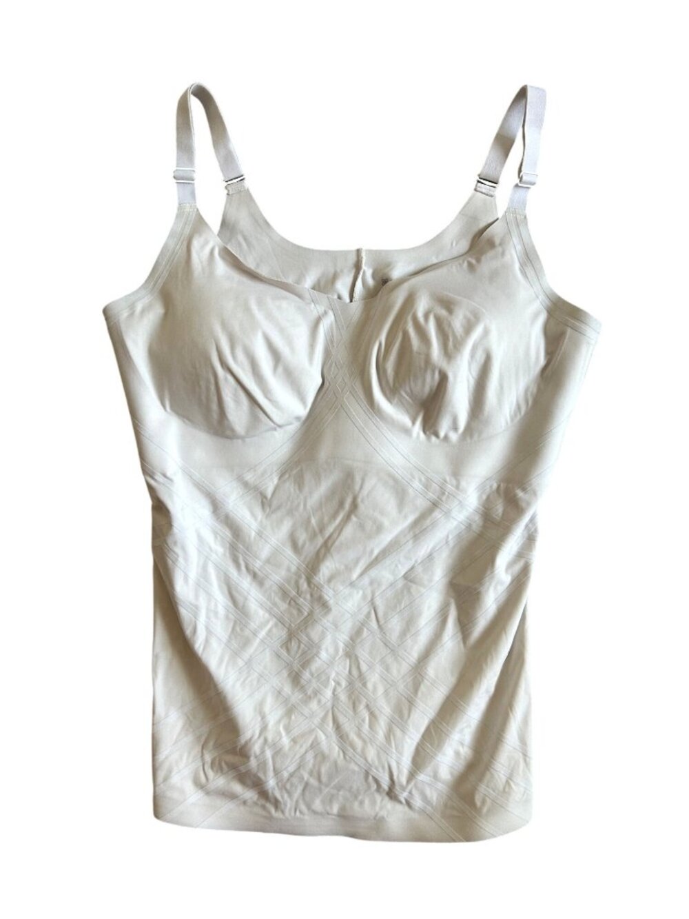 Honeylove Women's Sz 1X Beige Tank Top Shapewear Camisole Adjustable Straps